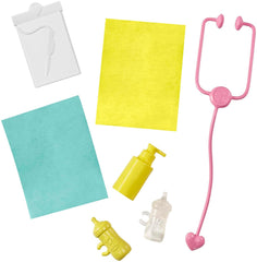 Barbie Baby Doctor Playset with Blonde Doll, 2 Infant Dolls, Exam Table and Accessories, Stethoscope, Chart and Mobile for Ages 3 and Up