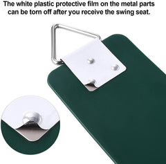 REZNOR Heavy Duty Flexible EVA Swing Seat with Metal Ring for Kids & Adults, 300kg Weight Support, Green