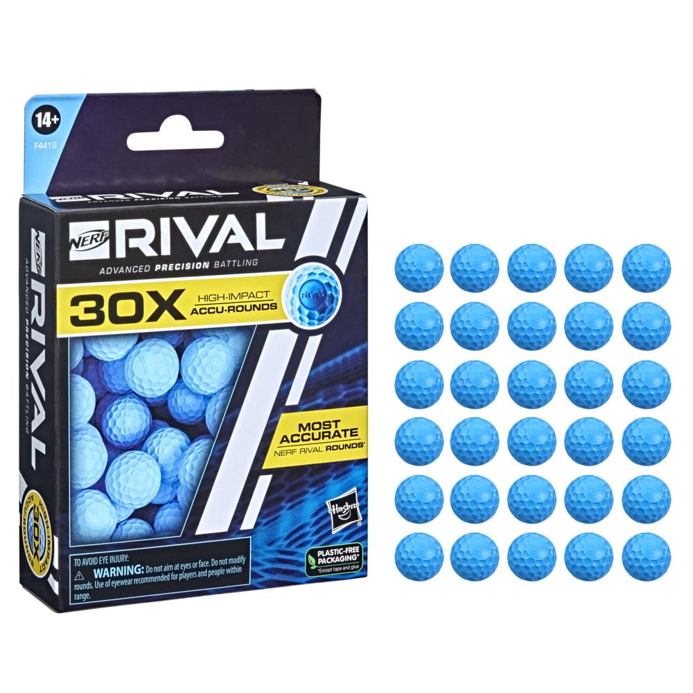 Nerf Rival 30 Accu-Round Refill, Includes 30 Accu-Rounds, The Most Accurate Nerf Rival Rounds, Compatible with All Nerf Rival Blasters