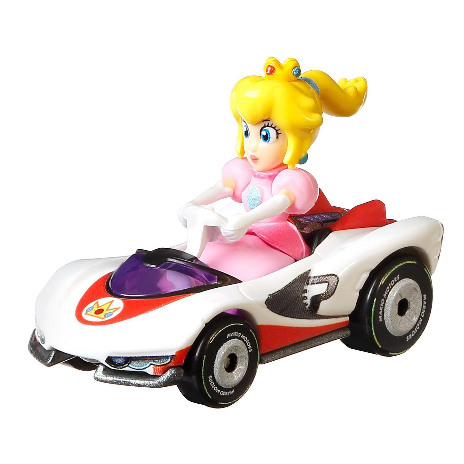 Hot Wheels Circuit Special Mariokart Series Peach P-Wing 1:64 Scale Diecast Vehicle for KIds & Collectors