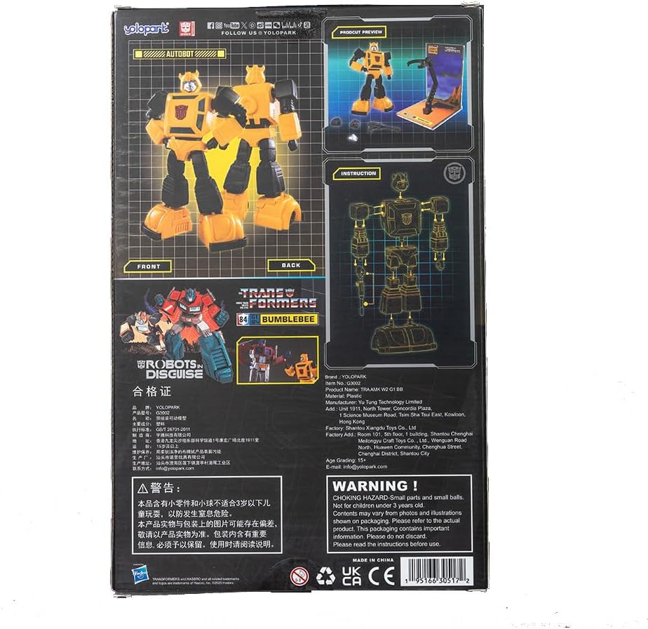 Transformers AMK Series W2 Generation One Bumblebee Collectible Action Figure For Kids Ages 15+