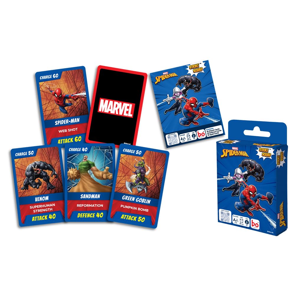 BO Games Spider- Man Edition Clash Card Game For Kids Ages 8+
