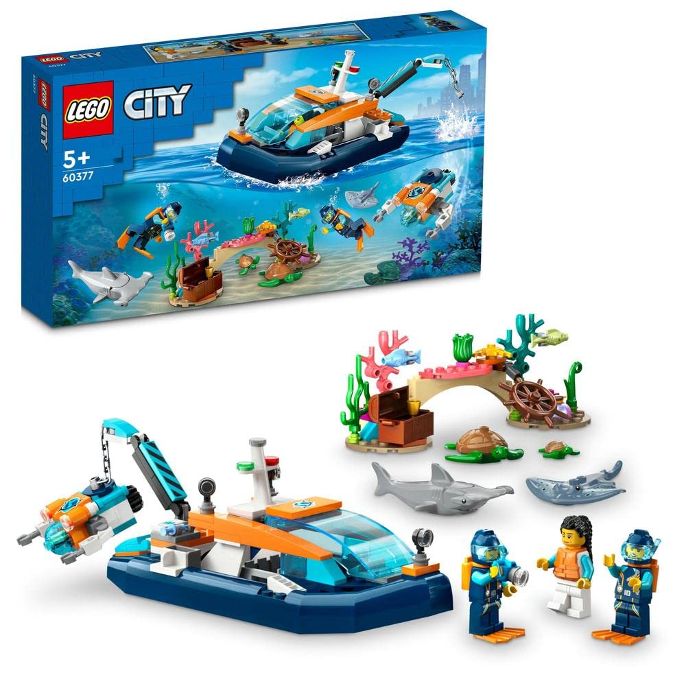 LEGO City Explorer Diving Boat Building Kit for Ages 5+