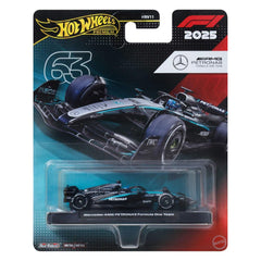 Hot Wheels Race Team Mercedes-AMG Petronas F1 Team (#63) 1:64 Scale Premium Die-Cast Formula 1 Collectible Toy Race Car with Real Riders Tires & Metal/Metal Body & Chassis for Collectors