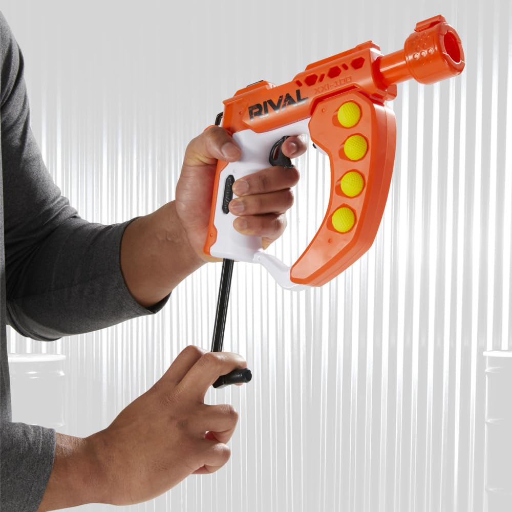 Nerf Rival Curve Shot - Flex XXI-100 Blaster Toy Gun with Fire Rounds to Curve Features for Ages 14+