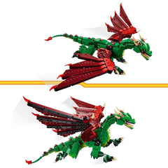 LEGO Creator 3in1 Medieval Dragon Creature Building Kit For Ages 9+