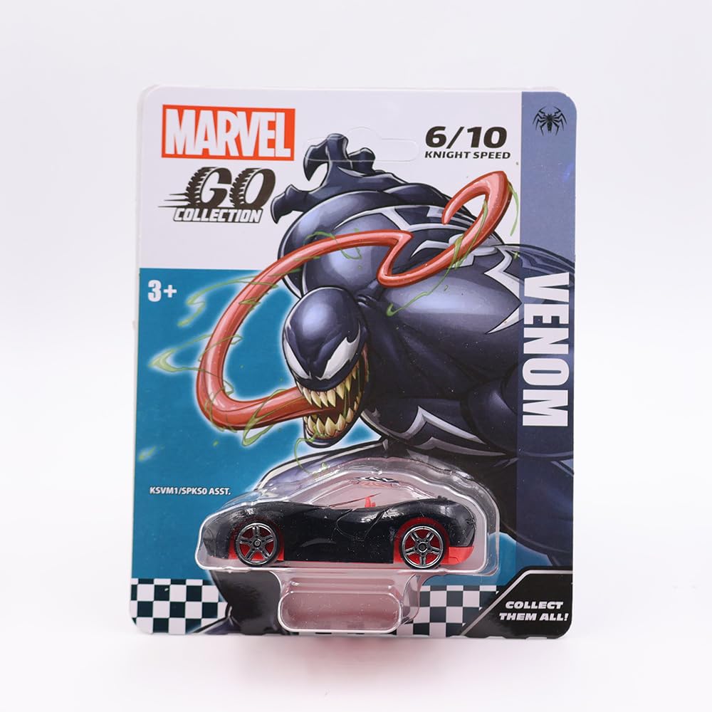Marvel Go 1:64 Diecast Venom knight Speed Toy Car For Collection For Ages 3 Years And Up