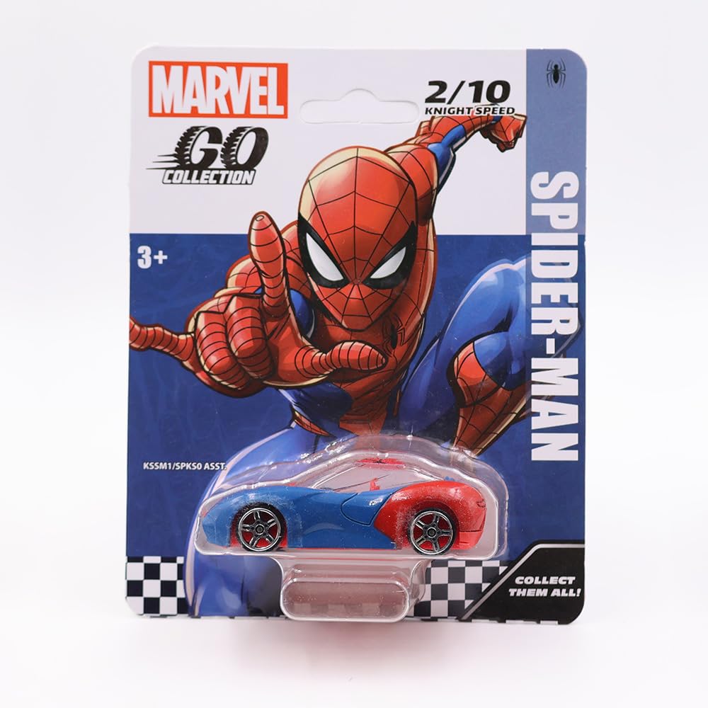 Marvel Go 1:64 Diecast Spider-Man knight Speed Toy Car For Collection For Ages 3 Years And Up