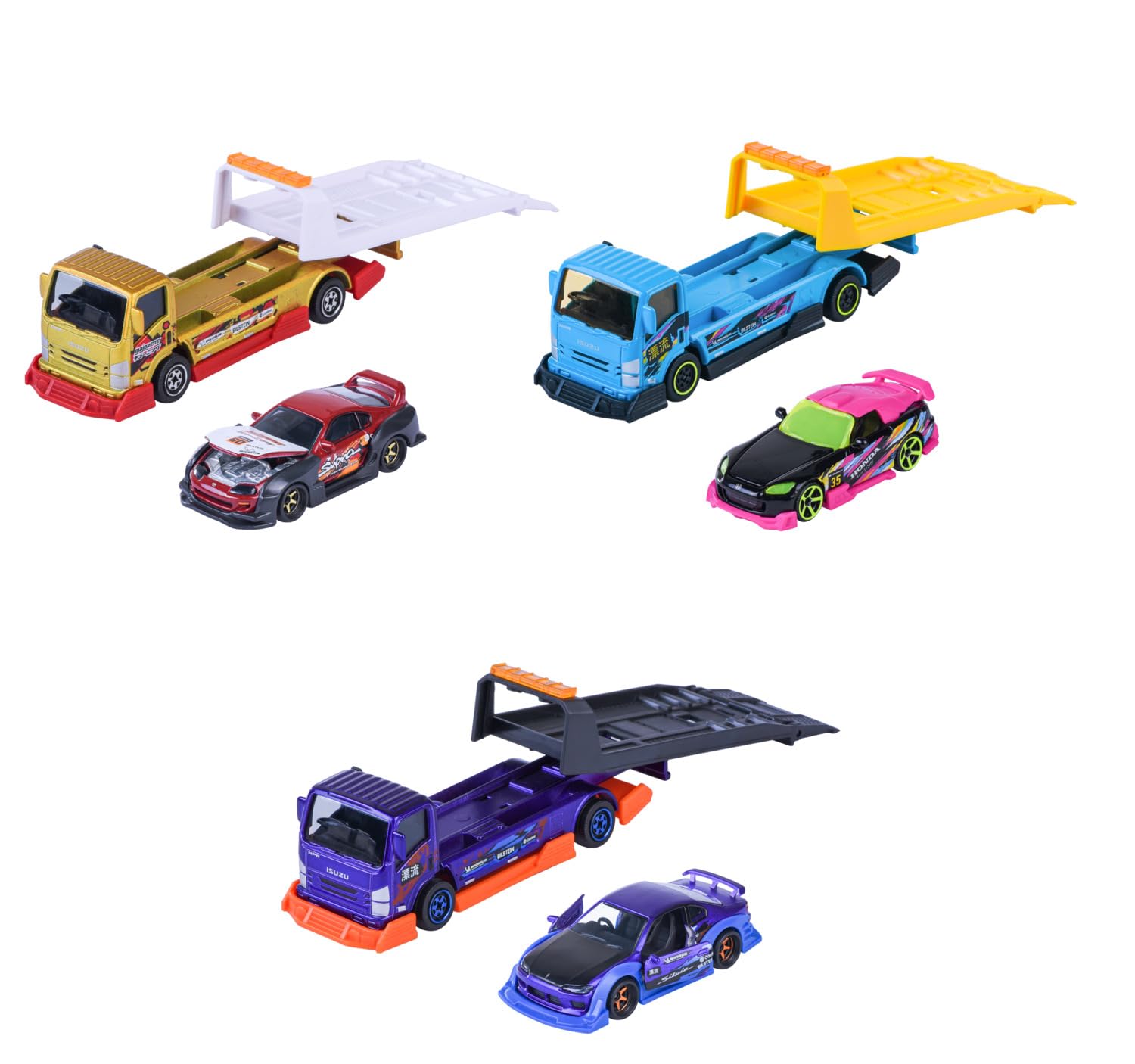 Majorette Auto JDM Legends Tuning Transporter Playset with Vehicles for Kids & Collectors Styles & Design May Vary - Only 1 Model Included