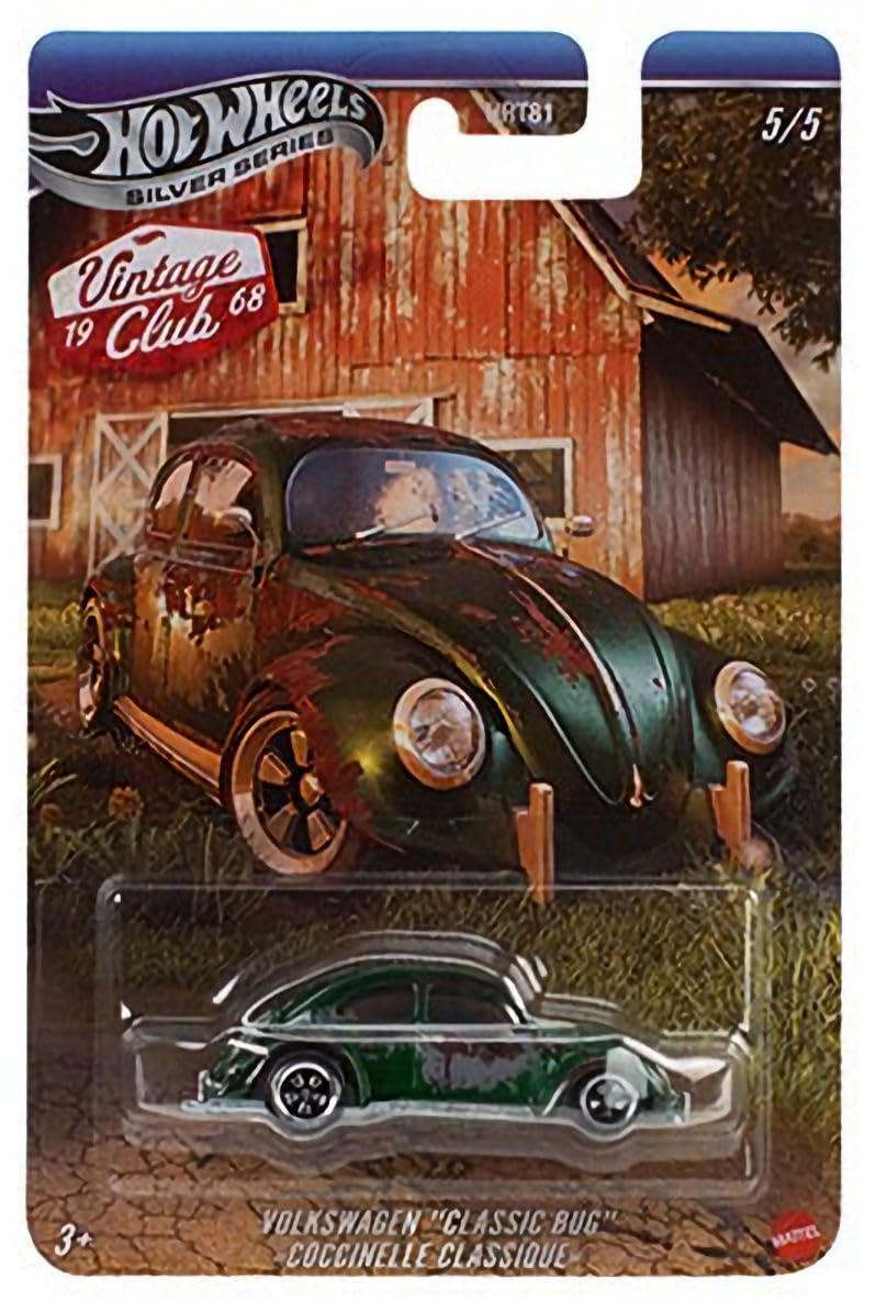 Hot Wheels 2026 Vintage Club Grand Prix Silver Celebration Series 1:64 Scale - Set Of 5 Cars