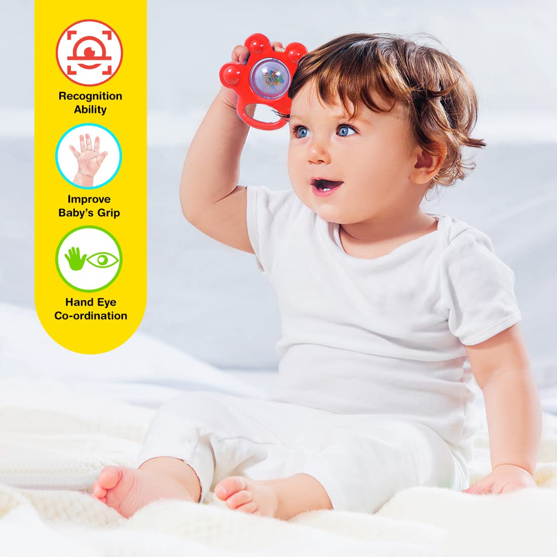 Simba ABC Rattle Toy Set for 3 Months and Above Kids