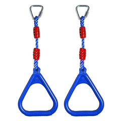 REZNOR Triangle Rings Swing Set with Locking Delta Quick Links for Indoor Jungle Gym Play Set, Blue