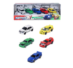 Majorette JDM Legends Anime 5 Pack Set - Metal Toy Car with Freewheel, Suspension & Opening Parts for Kids & Collectors