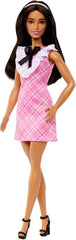 Barbie Fashionistas Doll With Black Hair And A Plaid Dress #209 for Kids Ages 3+ (HJT06)