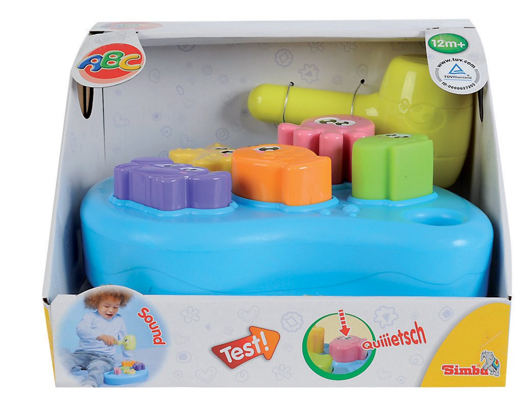 Simba ABC Sea Animal Hammer Bench Activity Toy for Infant Kids 12 Months+