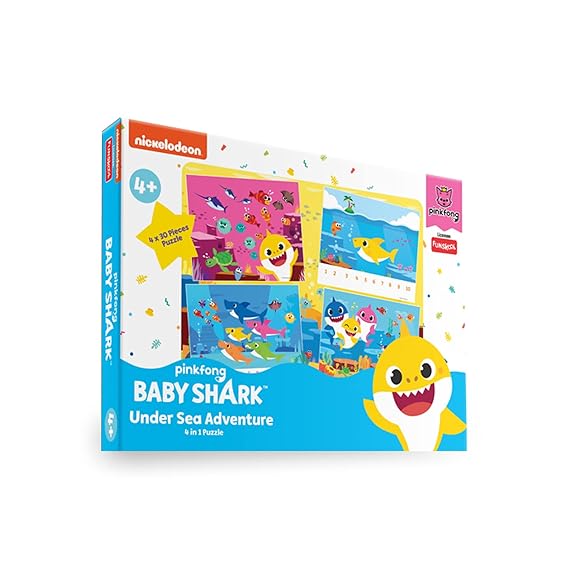 Funskool-Baby Shark Under Sea Adventure,Educational,120 Pieces,Puzzle,for 4 Year Old Kids and Above,Toy