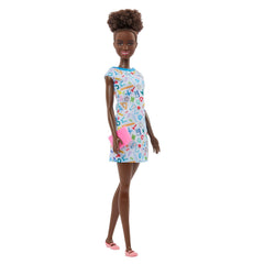 Barbie 12 inches Teacher Doll with Cute School Supply Print Fashion, Pink Ballet Flat Shoes & Notebook Accessory for Ages 3 Years & Up