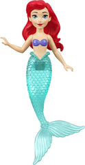 Disney Princess Small Doll 4-Pack with Mermaid Ariel, Prince Eric, Ursula & King Triton & Trident Accessory Inspired by Movie
