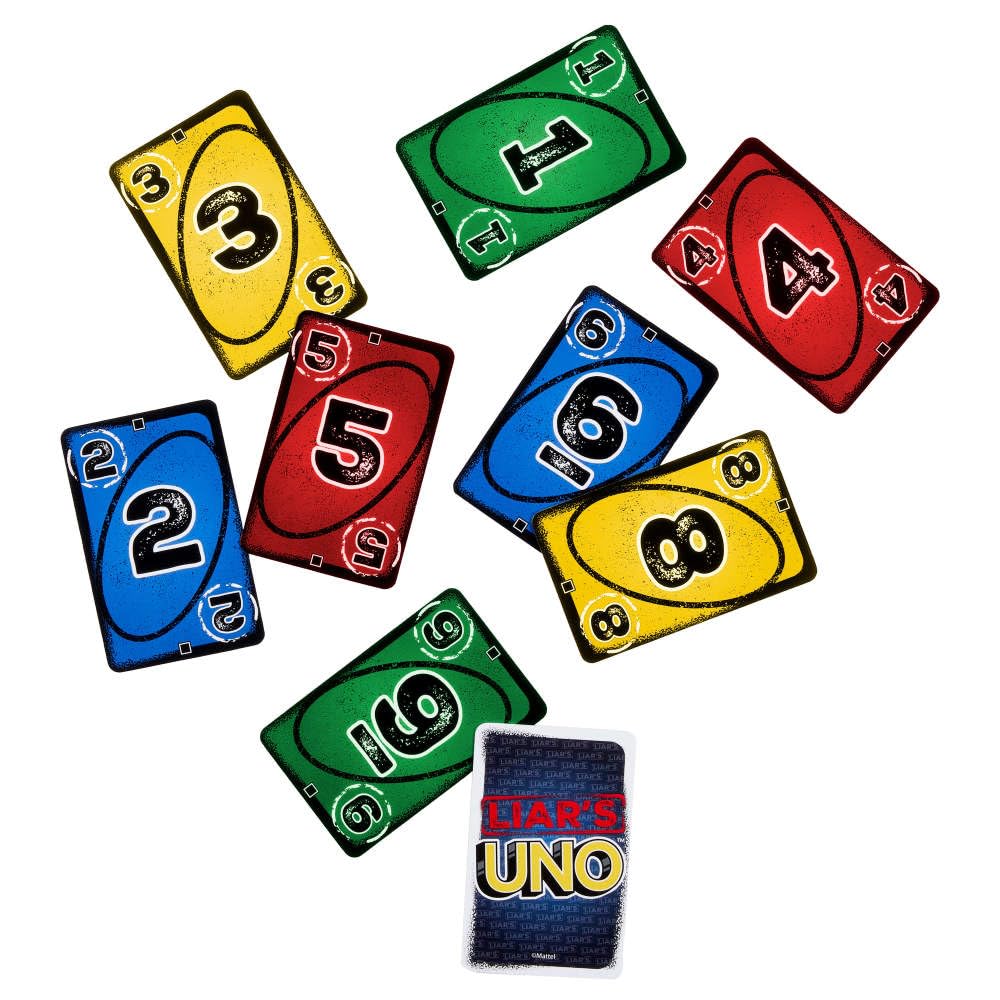 Mattel Games Liar's UNO Card Game for Adults, Kids, Families, Parties & Game Nights, Travel Fun with Bluffing & Trickery