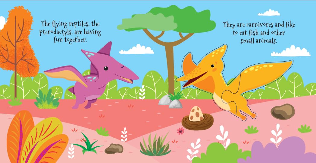 Booktopus Square Puzzle Board Book - Dino World Learning Puzzle with Easy Grip Pieces - Educational Toys for Kids 4+