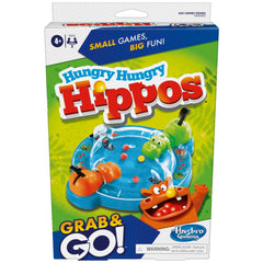 Hasbro Gaming Hungry Hippos Grab and Go Portable Travel Game for 2 Players Ages 4 and Up