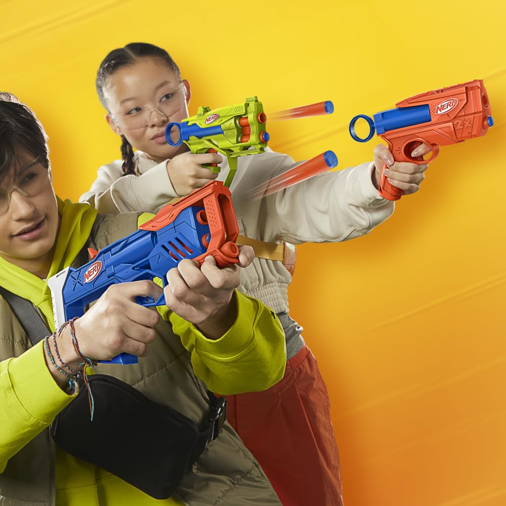 Nerf N Series Triple Action Pack, 3 Blasters, 12 N1 Darts Compatible Only with N Series Blasters, Outdoor Games for Kids, Ages 8+