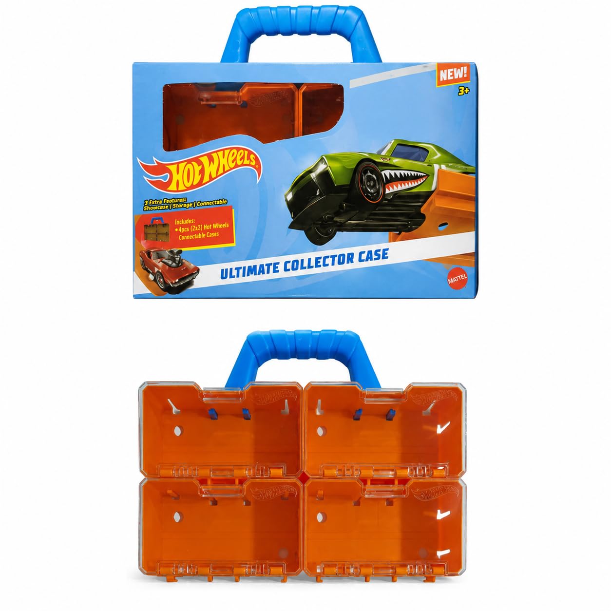 Hot Wheels 2026 Ultimate Collector Case 4 pcs (2x2) With Free Gold Dimachinni Veloce Car