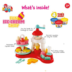 Funskool FunDough Fun Ice-Cream Shop Cutting & Moulding Playset for Ages 3-12 Years