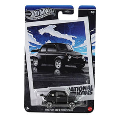Hot Wheels 2025 Retro Racing Club Silver Celebration Series 1:64 Scale Fiat 500D Modificado with Exclusive Wheels & Collectible Race-Inspired Packaging