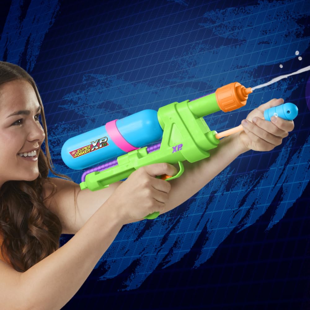 Nerf Super Soaker XP55 Water Blaster, Air Pressurized System, 17.5 Fluid Ounce Tank, Water Toys - Pichkari for Outdoor Water Games, Branded Toy Pichkari for Holi Festival, Kids 6+