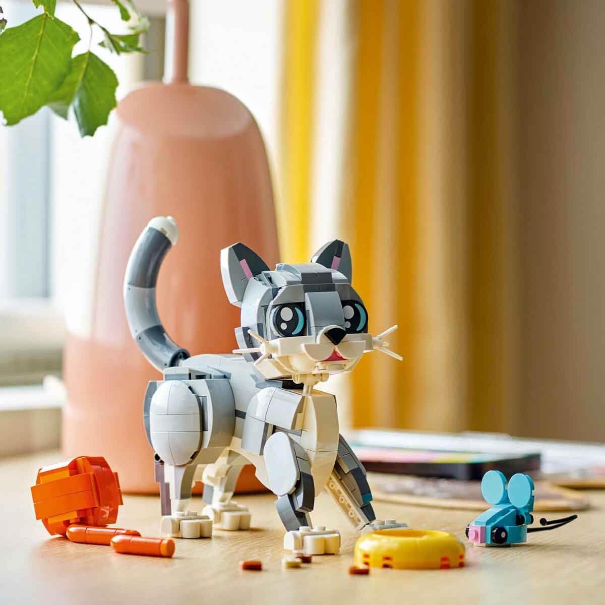 LEGO Creator 3in1 Playful Cat Playset Building Kit For Ages 8+