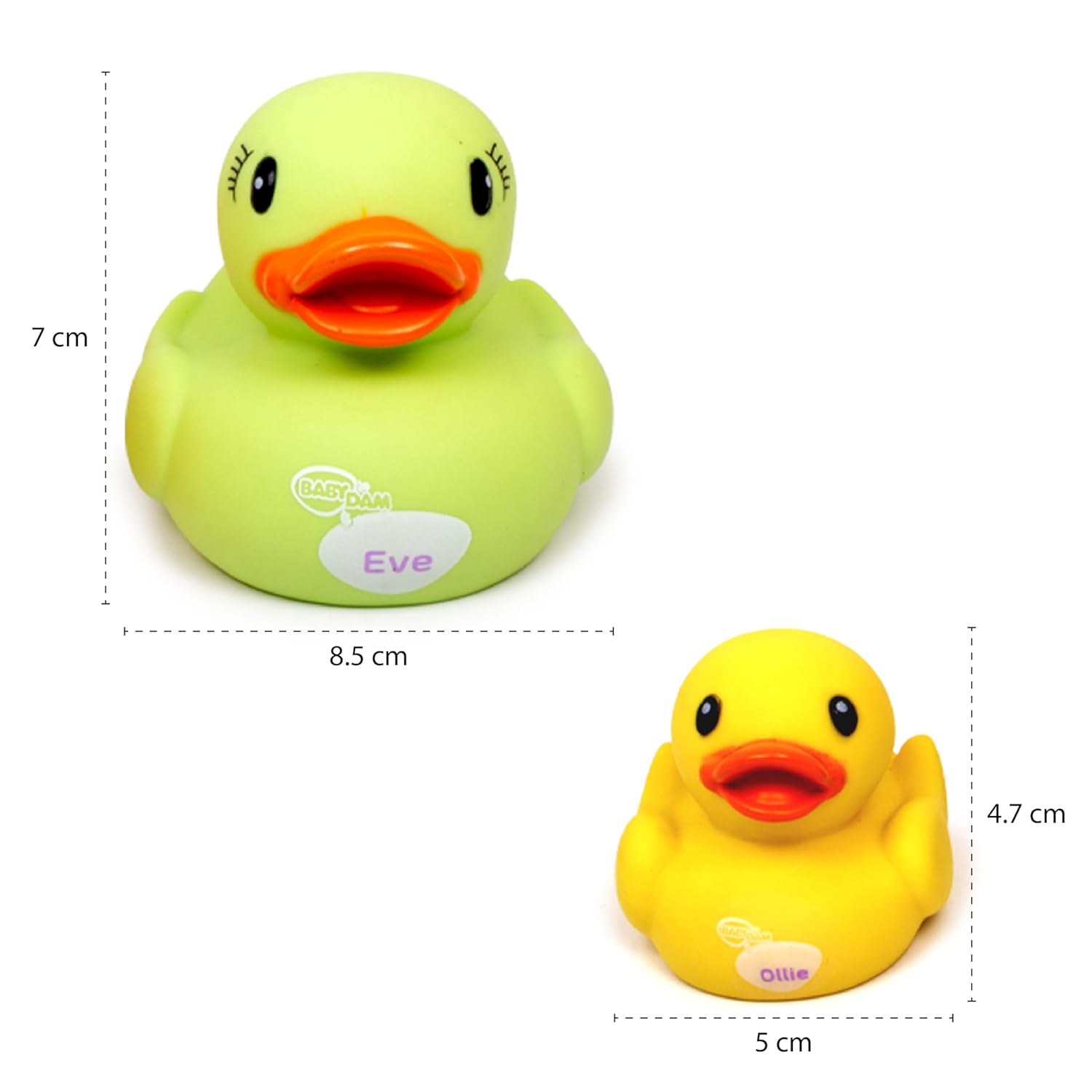 Funskool Giggles Dazzling Duck Family Squeakers , Multicolor Duck Squeakers Pack of 5 for Infant & Toddlers