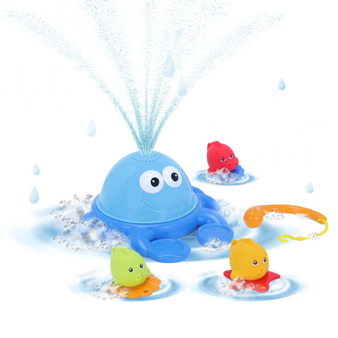 Buy Simba ABC Bathing Crab with 3 Water Floating Fish Bath Squeeze Toys ...