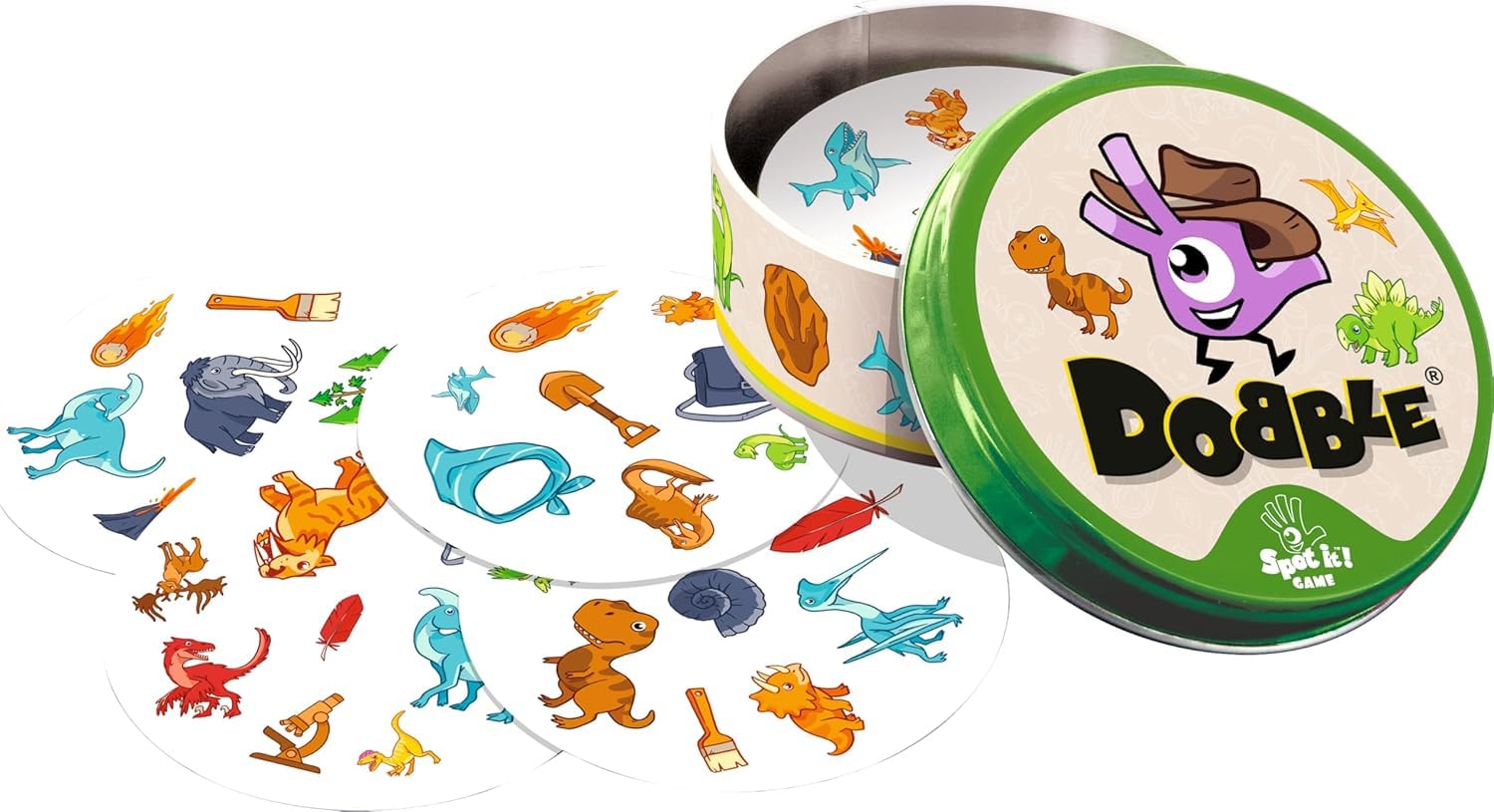 Funskool Asmodee Dobble Dinosaurs Family Card Game, 2-8 Players, For Ages 4 Years & Up