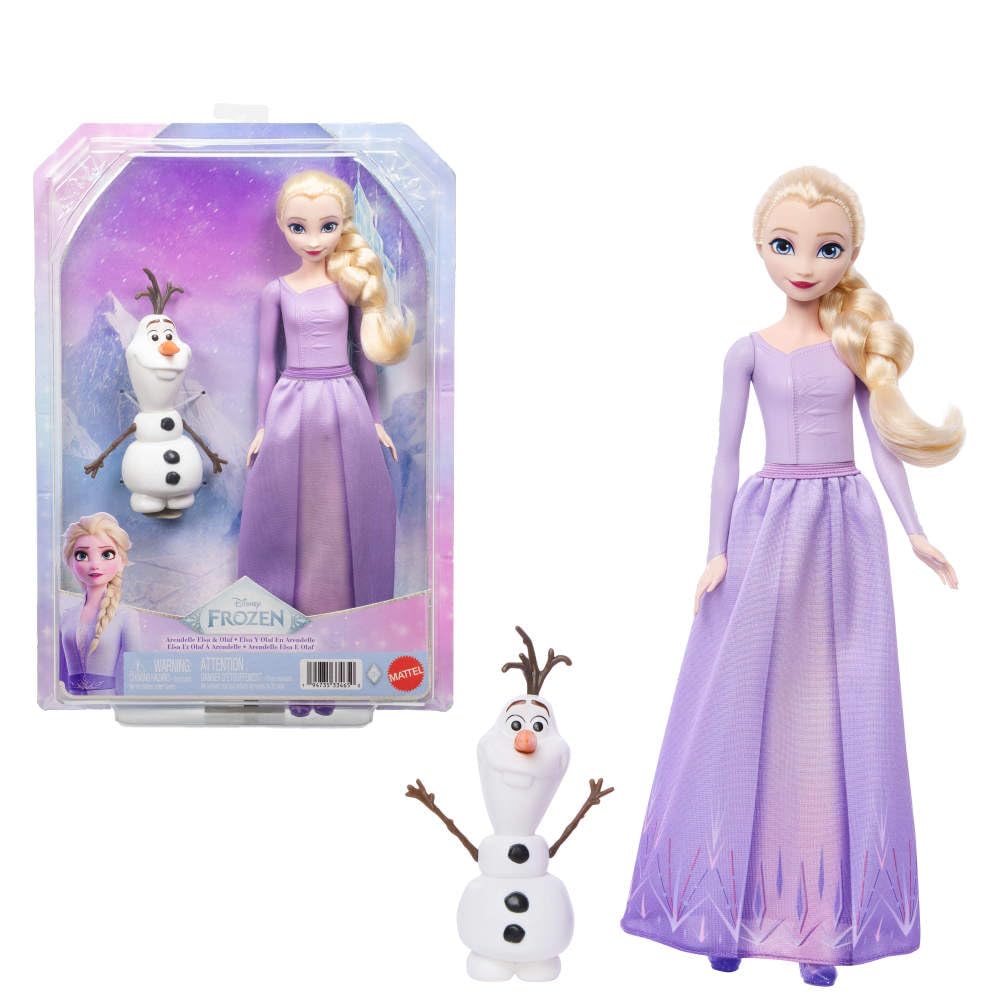 Disney Frozen Arendelle Elsa Doll With Olaf Figure for Kids Ages 3 Years & Up