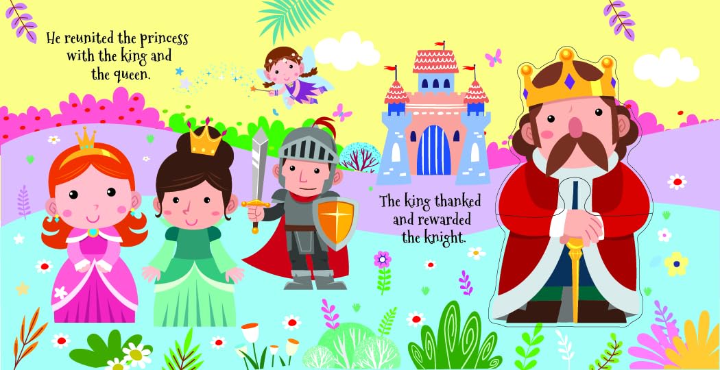Booktopus Square Puzzle Board Book - Princess World Learning Puzzle with Easy Grip Pieces - Educational Toys for Kids 4+
