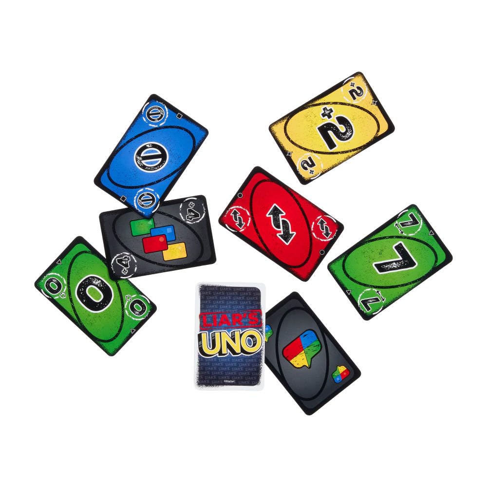Mattel Games Liar's UNO Card Game for Adults, Kids, Families, Parties & Game Nights, Travel Fun with Bluffing & Trickery