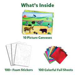 Skillmatics Foil Fun World of Animals - Art & Craft DIY Activity Kits for Ages 4 to 9 Years