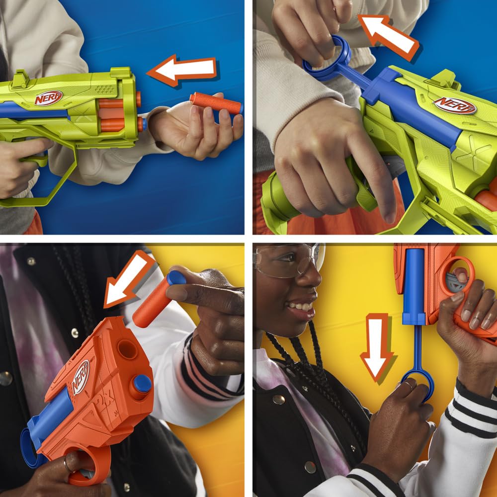 Nerf N Series Triple Action Pack, 3 Blasters, 12 N1 Darts Compatible Only with N Series Blasters, Outdoor Games for Kids, Ages 8+