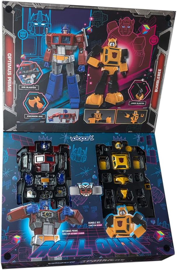 Transformers AMK Series W2 Generation One Optimus Prime and Bumblebee Combo Pack Collectible Action Figure For Kids Ages 15+
