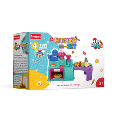 Funskool Fundough Kitchen Set, Cutting and Moulding Playset for 3 Years and above