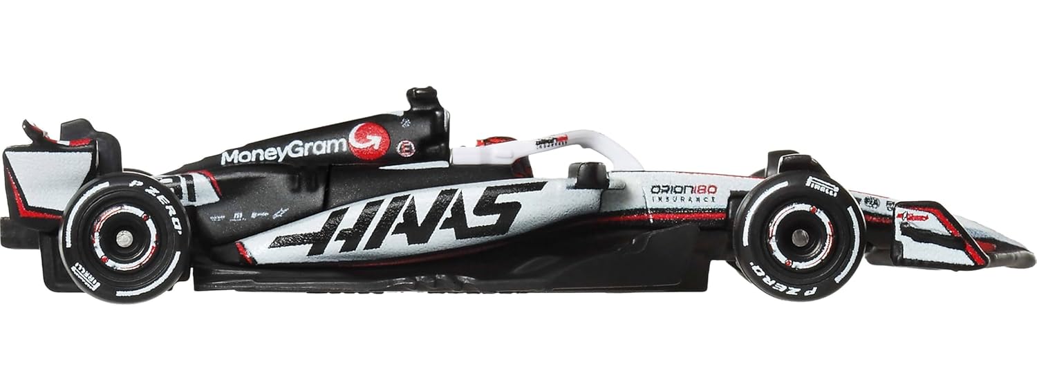 Hot Wheels Race Team MoneyGram Haas F1 Team (#31) 1:64 Scale Premium Die-Cast Formula 1 Collectible Toy Race Car with Real Riders Tires & Metal/Metal Body & Chassis for Collectors