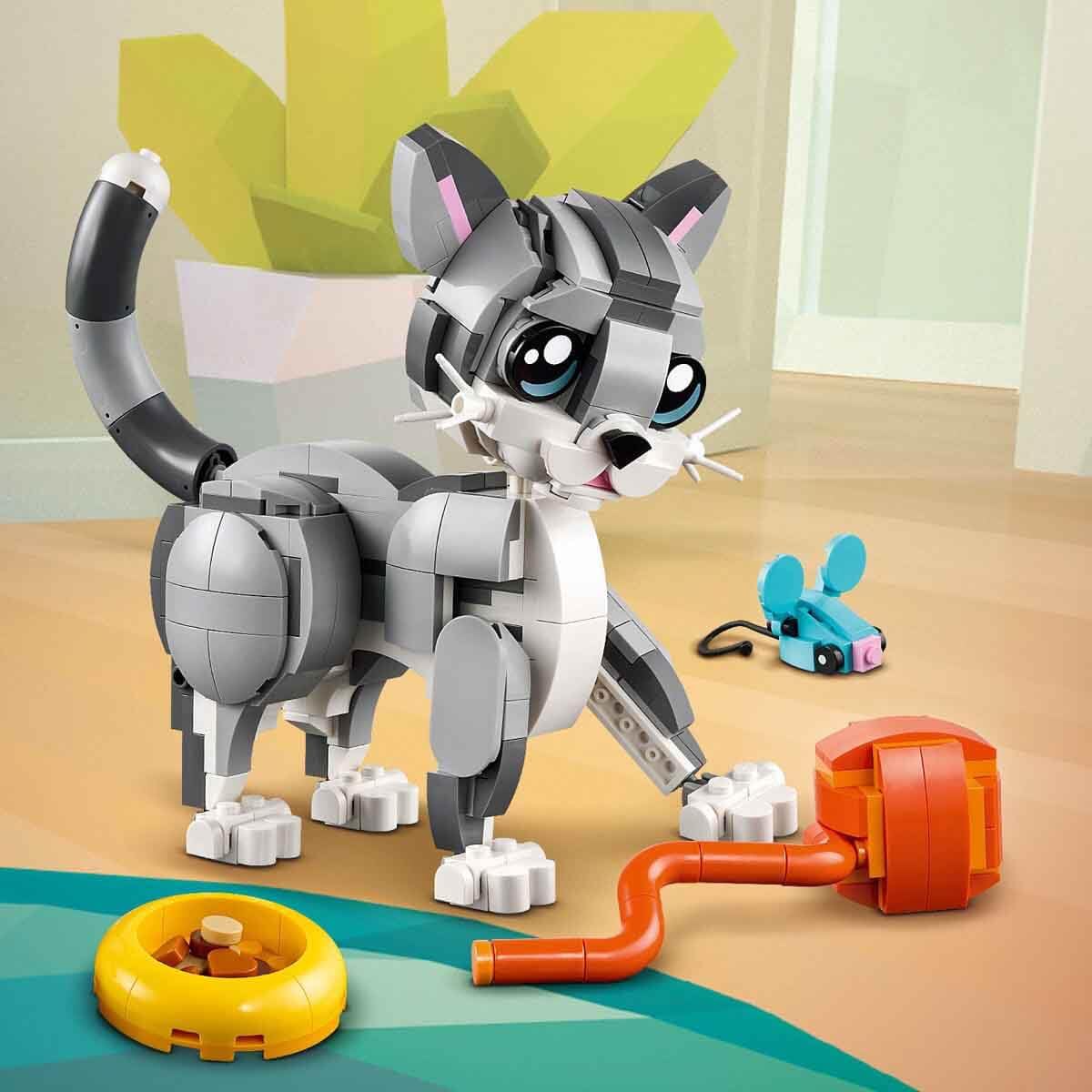 LEGO Creator 3in1 Playful Cat Playset Building Kit For Ages 8+