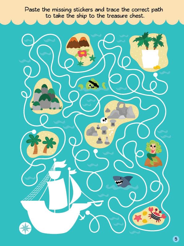 Booktopus My Big Sticker and Activity Book 4 for Kids Ages 4+