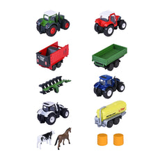 Majorette Farm 5 Pack Set - Metal Tractor Toy with Trailer Accessories & Moving Parts for Kids & Collectors, Styles & Design May Vary - Only 1 Pack Included