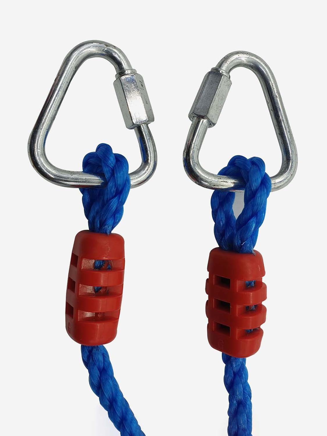 REZNOR Triangle Rings Swing Set with Locking Delta Quick Links for Indoor Jungle Gym Play Set, Blue