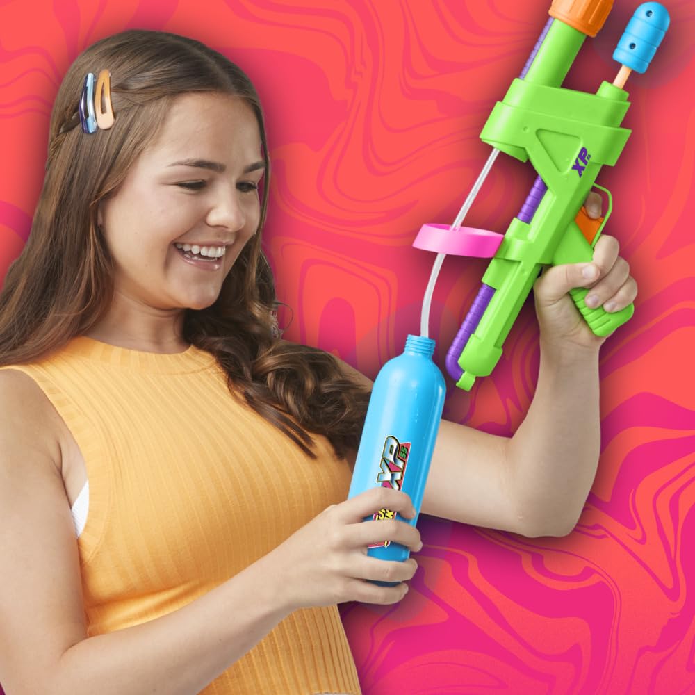Nerf Super Soaker XP55 Water Blaster, Air Pressurized System, 17.5 Fluid Ounce Tank, Water Toys - Pichkari for Outdoor Water Games, Branded Toy Pichkari for Holi Festival, Kids 6+