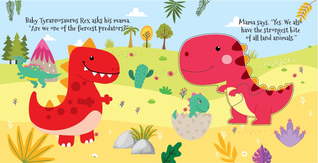 Booktopus Square Puzzle Board Book - Dino World Learning Puzzle with Easy Grip Pieces - Educational Toys for Kids 4+