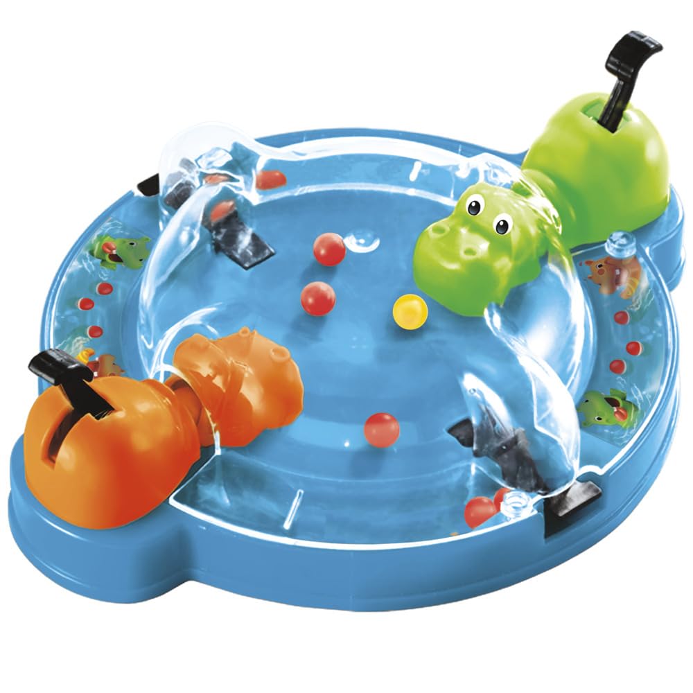 Hasbro Gaming Hungry Hippos Grab and Go Portable Travel Game for 2 Players Ages 4 and Up