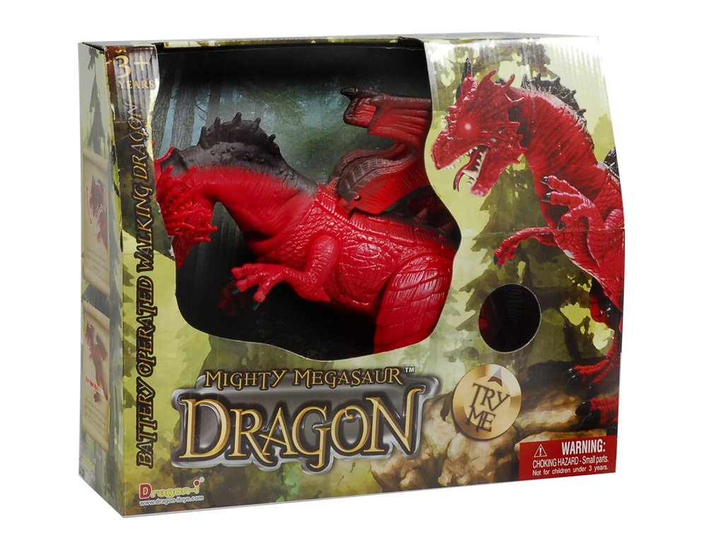 Dragon-I Mighty Megasaur Dragon with Lights and Sound For Kids Ages 3+, Red
